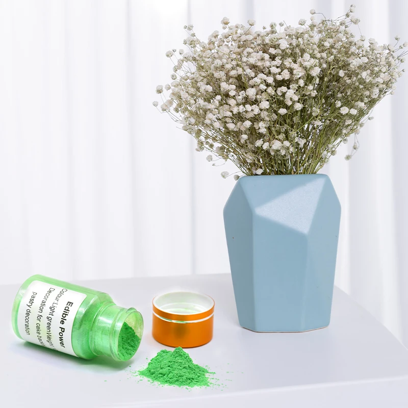 Съедобные Еда порошок светильник зеленый раскраски для выпечки торт хлеб