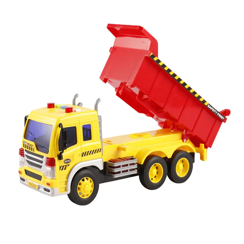 Pull Back Inertial Rotatable toy car Big Dump Truck Friction Power Construction Car Model Toy Kids Gift Birthday | Игрушки и хобби