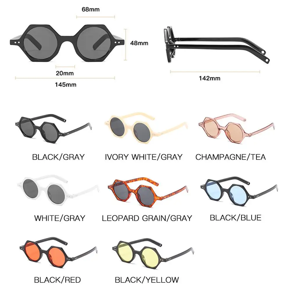 

Cool Hexagon Large Oversized Sunglasses Women Retro Brand Designer Sun Glasses Female Men Ins Popular Red Blue Shade Eyewear