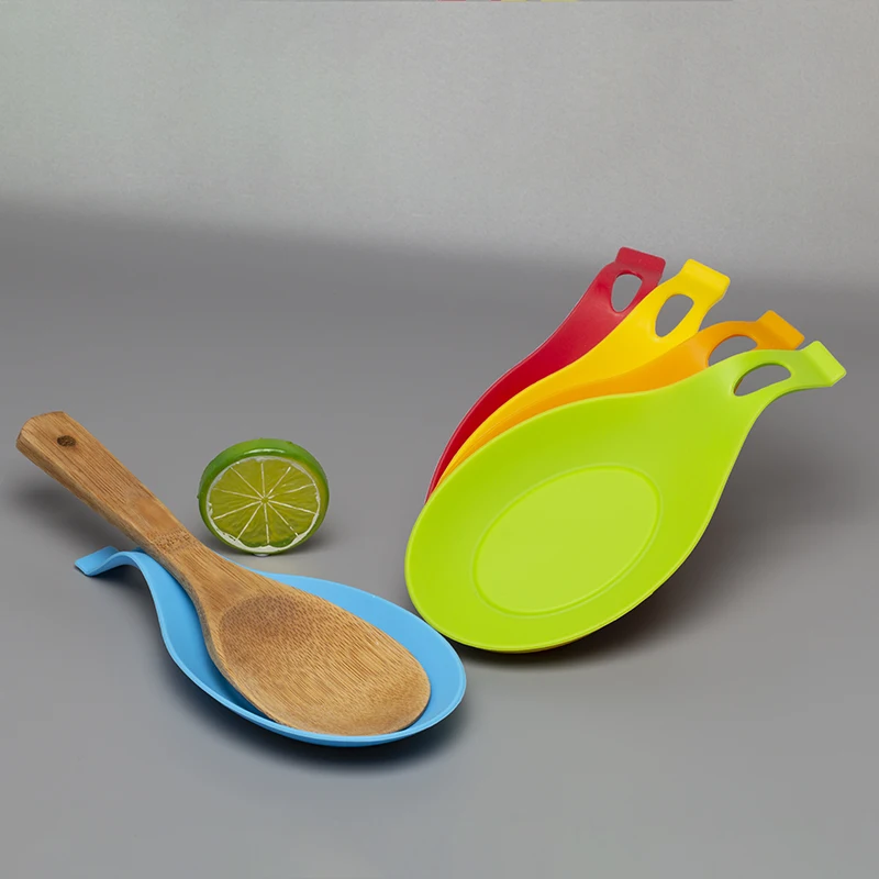 

Food Grade Silicone Spoon Mat Silicone Heat Resistant Placemat Tray Spoon Pad Drink Glass Coaster Hot Sale Kitchen Tool 5z