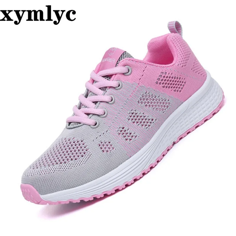 2020 ВЕСНА Новинка осени Мужская обувь на плоской женский Летающая тканая Женская