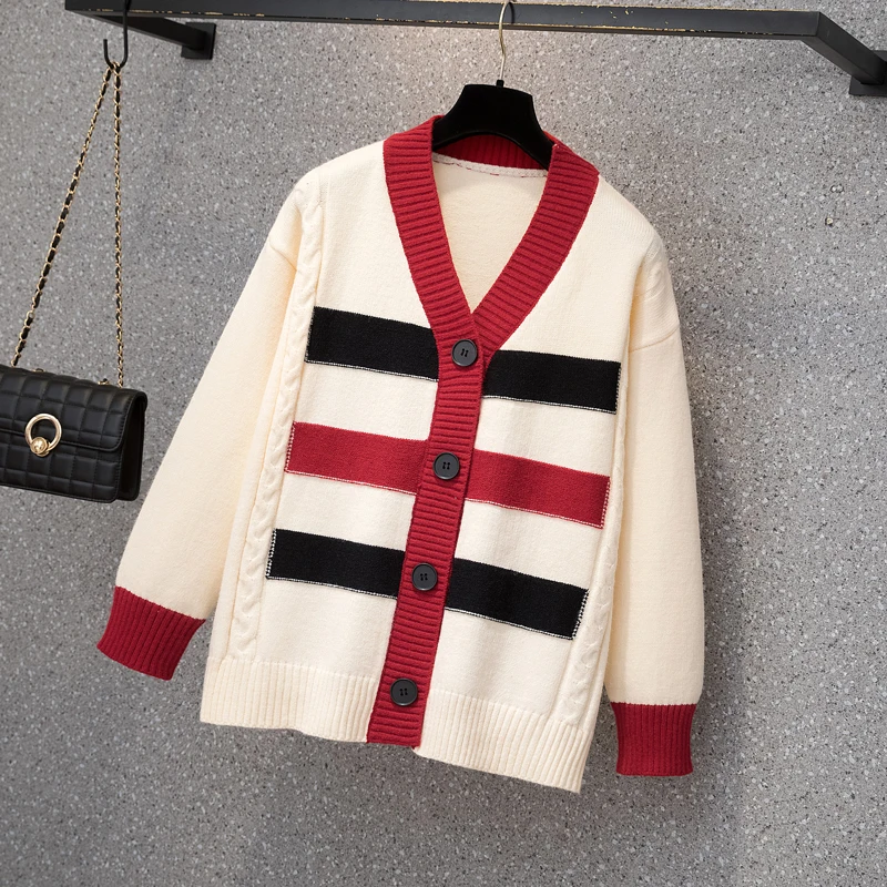 

VANOVICH корейский стиль модный свободный стильный свитер в стиле преппи 2021 осенний Новый кардиган свитер для женщин