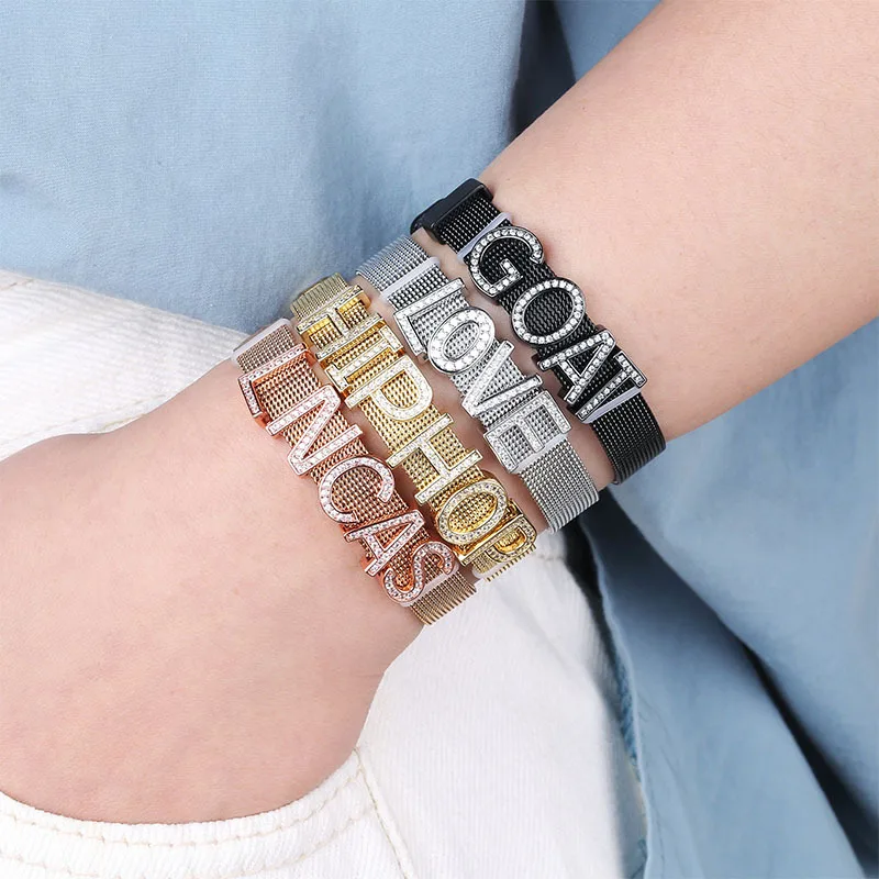 Zciti хип хоп креативные трендовые продукты DIY на заказ буквенно цифровой браслет