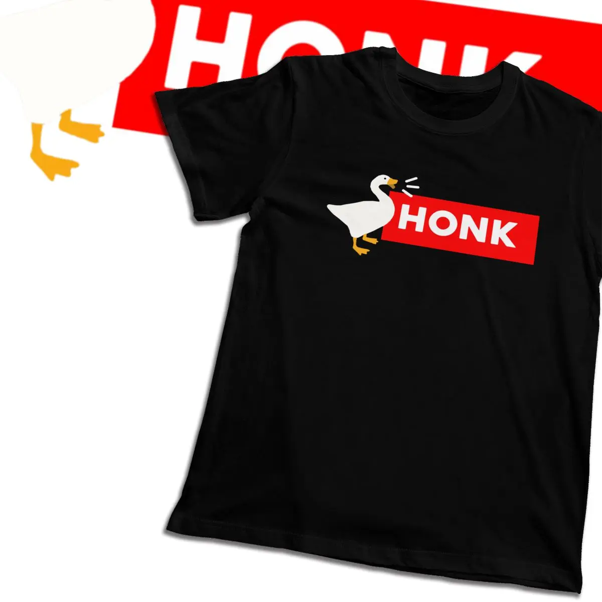 Мягкая футболка без названия с логотипом гусиной игры Honk Мужская модная