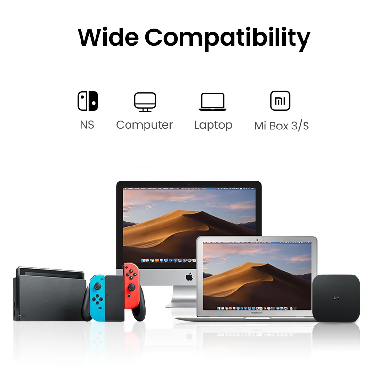 Ugreen USB Ethernet адаптер 3 0 к RJ45 концентратор для ноутбука Xiaomi Mi Box S/3 Сетевая карта