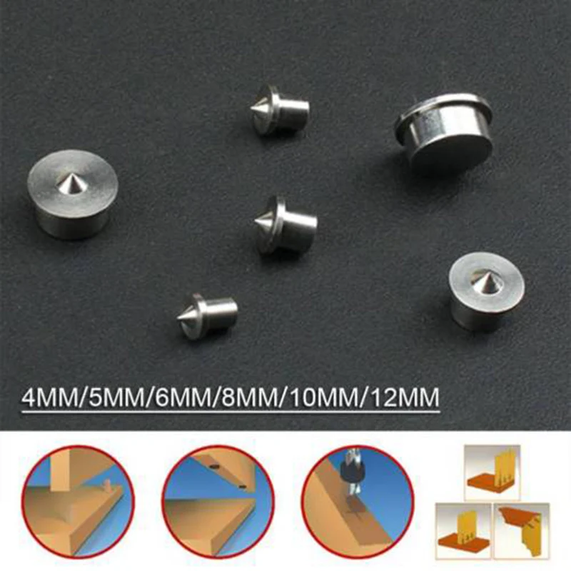 

6Pcs Dowel Drill Centre Points Pin Wood 4-12mm Dowel Tenon Center For Drill Hole Convenient To Store And Maintain