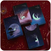 very beautiful japanese style elf fluorescent notebook a midsummer night dream luminous handbook a5 starry color page diary