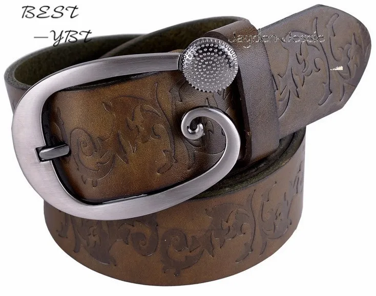 Широкие ремни для женщин фирменные с натуральным лицевым покрытием 100%