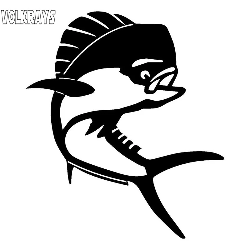 Volkrays индивидуальные автомобильные наклейки Dolphin Mahi рыболовные аксессуары