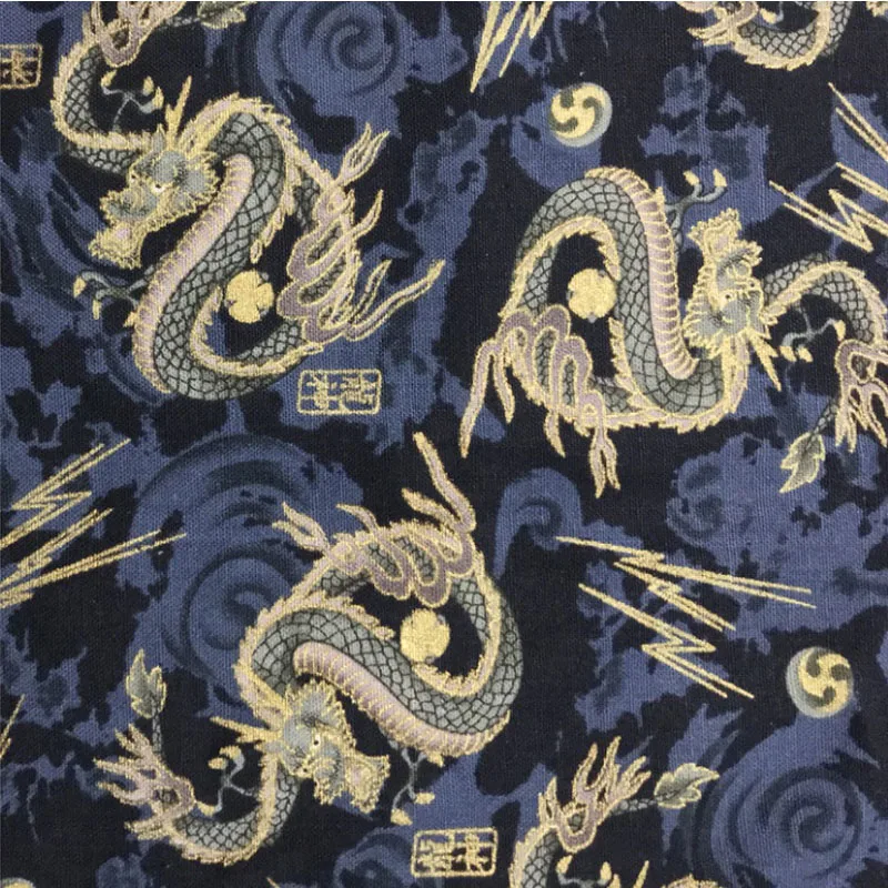 150*45 см Качественный хлопок бронзовый дракон искусственное шитье одежды