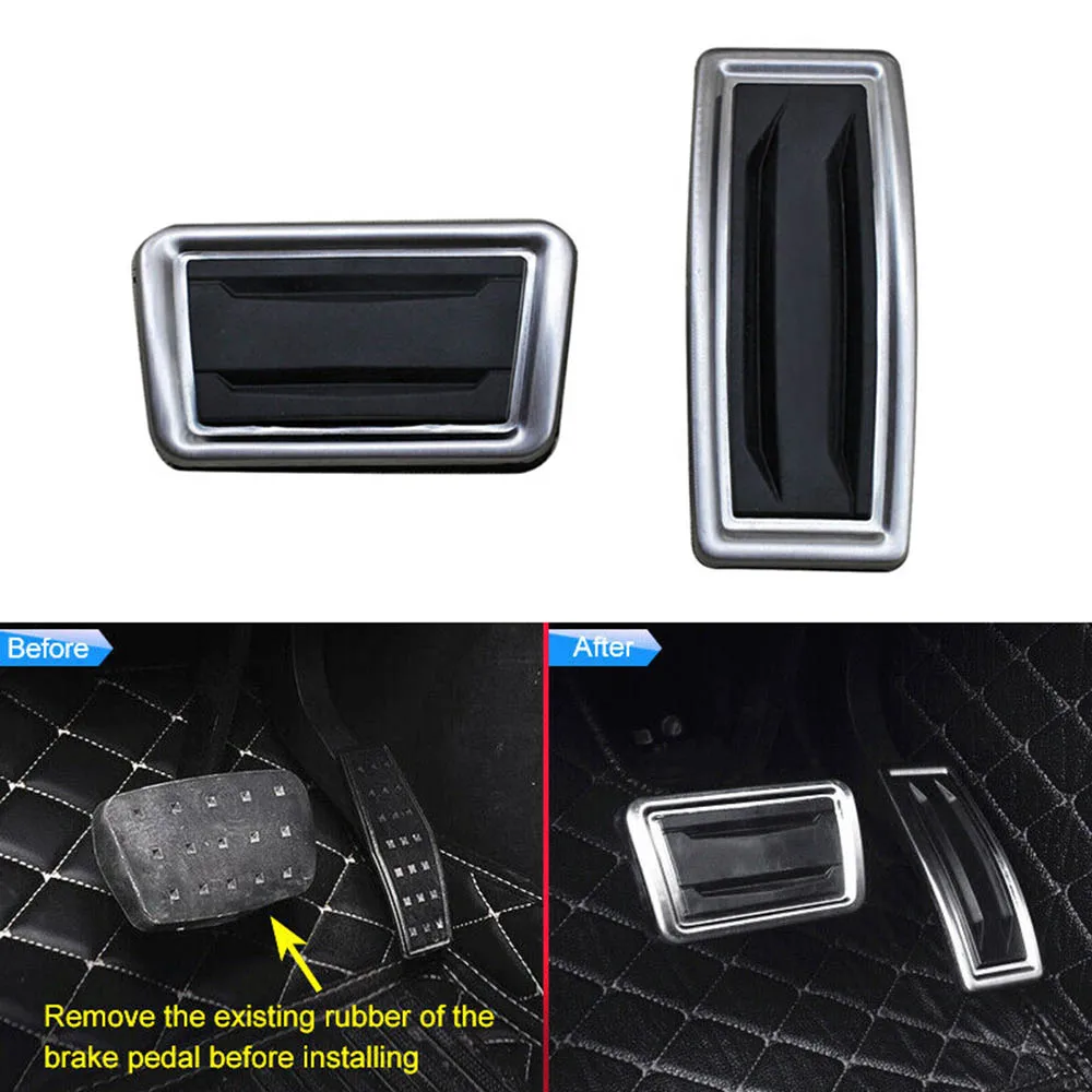 Левый/правый стальной чехол для педали газа без дрели аксессуары колпачка