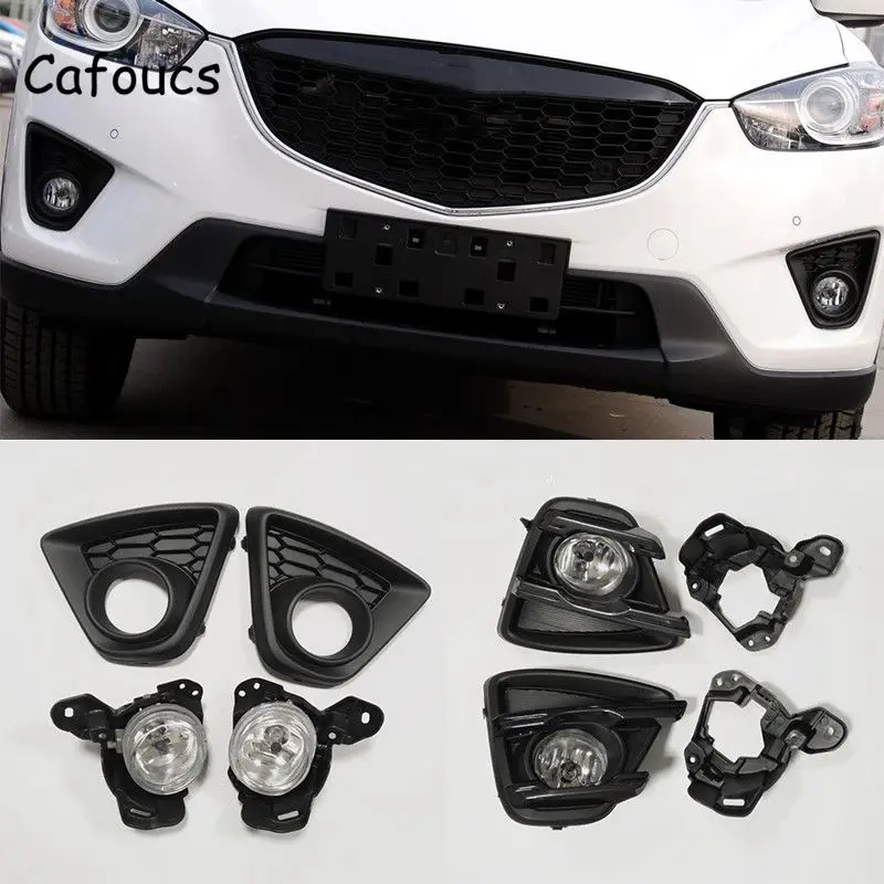 Cafoucs для Mazda CX 5 CX5 2013 2017 комплект противотуманных фар переднего бампера с крышкой и