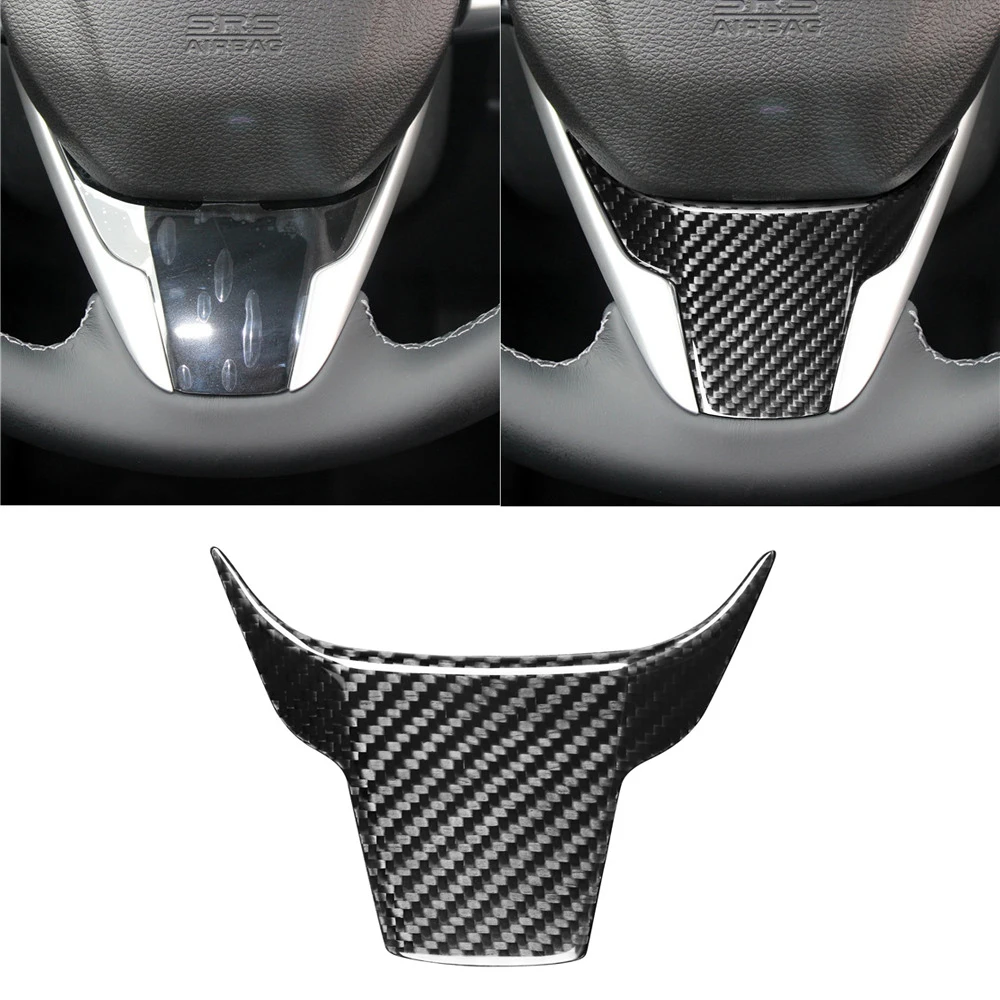 

Real Carbon Fiber Interior Steering Wheel Cover Decorative Trim Fit for Honda Civic 10th 2016-2021 Car Accessories