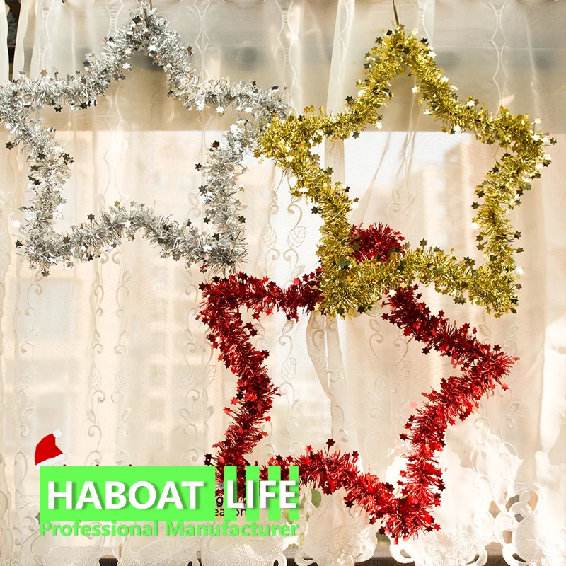 

Christmas Decor Wire Christmas Star Pendant Five Pointed Star Pendant Christmas Party Shop Decoration Scene HB1270 J