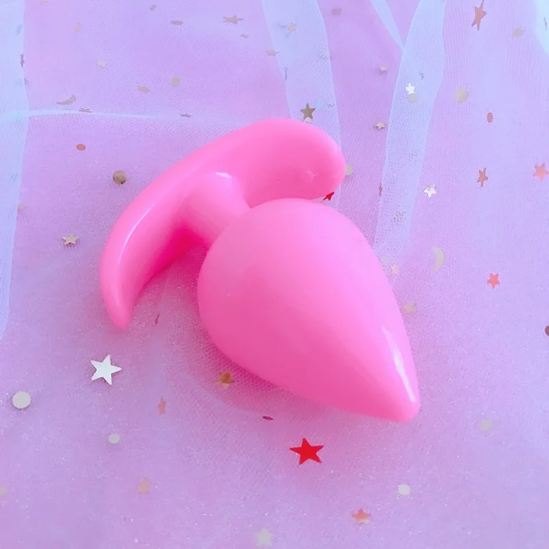 Розовый Силиконовый Анальная пробка эластичный массажер простаты БДСМ секс