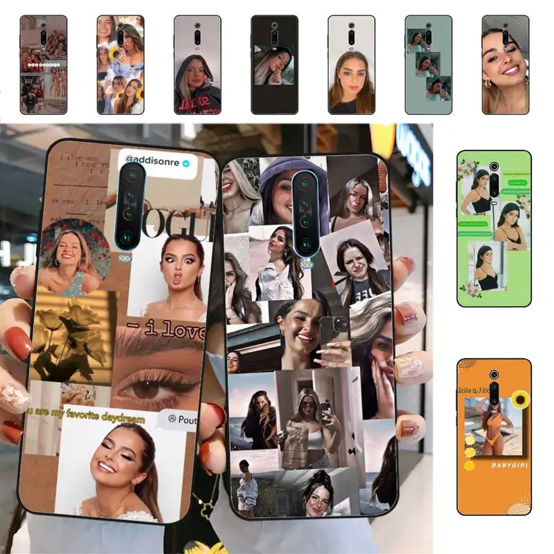 

YNDFCNB Addison Rae Phone Case for RedMi 4X 5 plus 5 6 7 8 9 A 6pro Go K20 cover