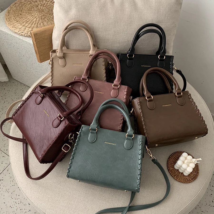 

Women's Handbag PU Leather Shoulder Bag Casual Solid Color Crossbody Bags for Women Small Handbags Luxury Design Tote Bag