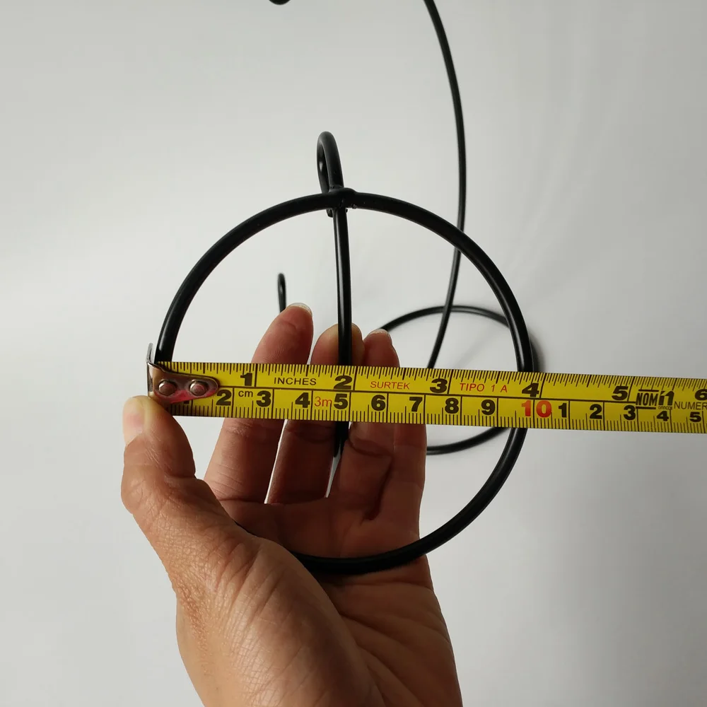 10 шт./лот D10xH23CM металлические вешалки для растений Белый/Черный крючок вешалка