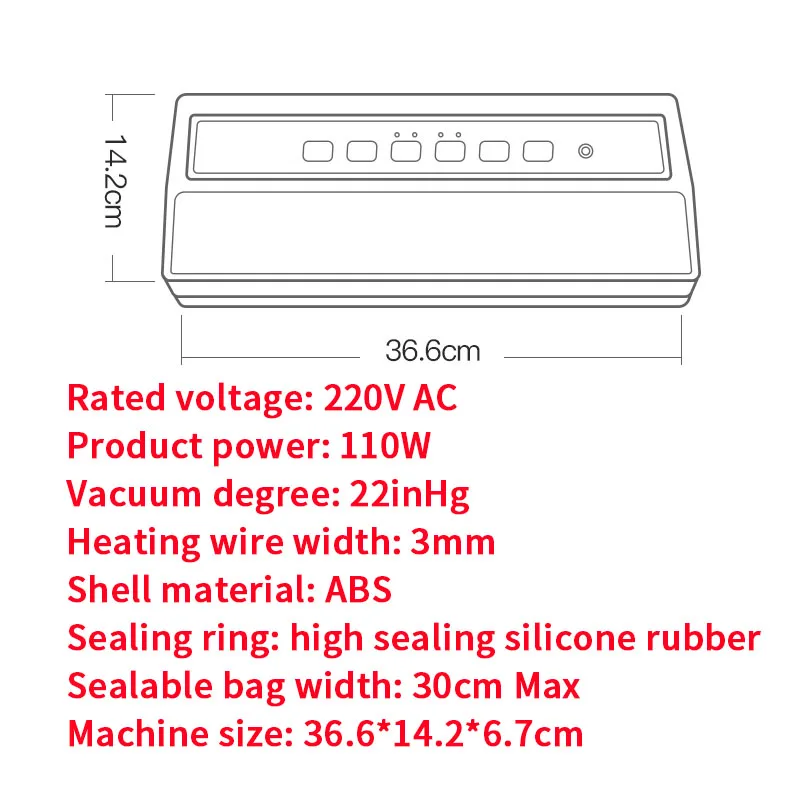 Электрическая Вакуумная упаковочная лента для кухни 110 Вт АБС пластик|Вакуумные