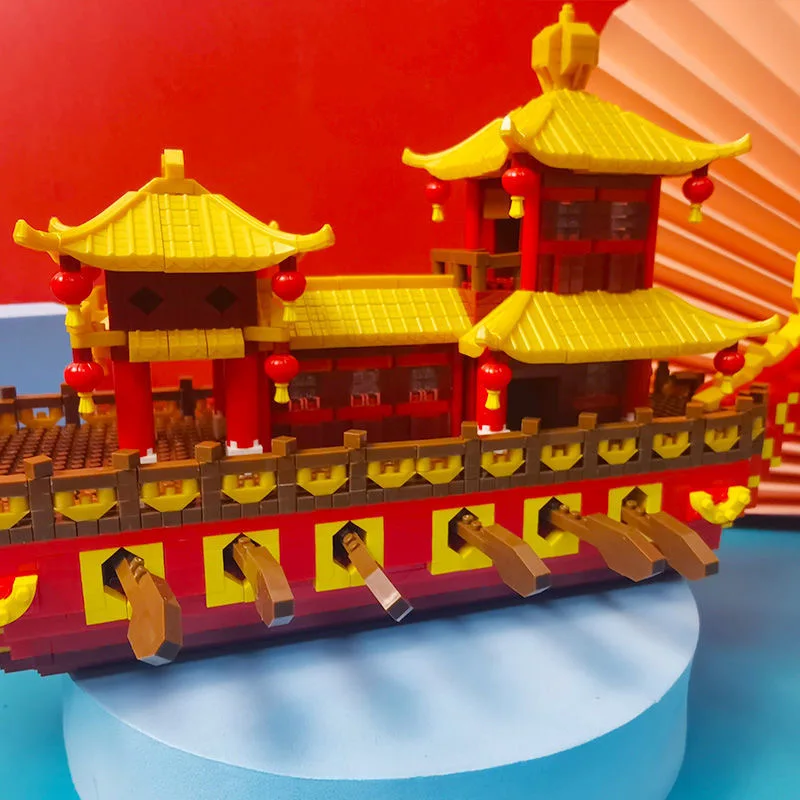 Конструктор Королевский дракон корабль с животными монстр сделай сам