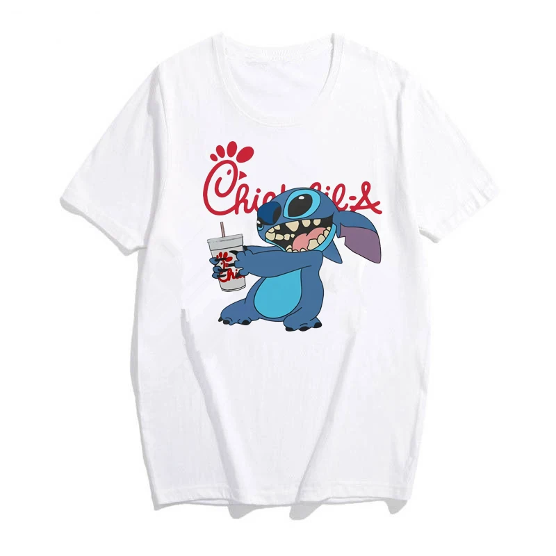 Футболка Lilo Stitch смешная футболка комбинированная Chick Fil A Graphic Tee Unsex fil a хипстер