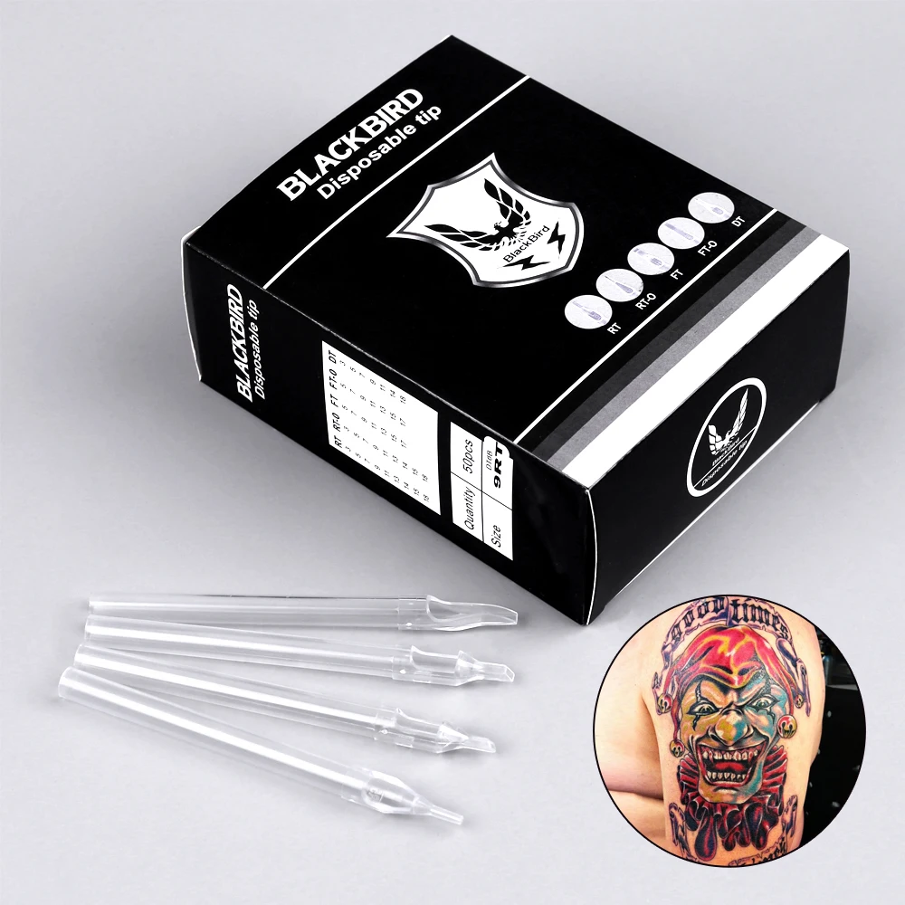 

50Pcs Tattoo Transparent Long Disposable Tip Plastic Sterile Tattoo Tips Needle Permanent Makeup 3RT/5RT/7RT/9RT/11RT/13RT/14RT