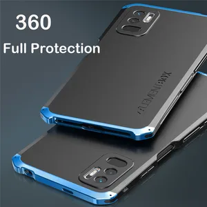 shockproof metal armor case for xiaomi redmi note 8 pro 9t case aluminum frame matte pc cover for redmi note 9t 10 6 7 pro case free global shipping