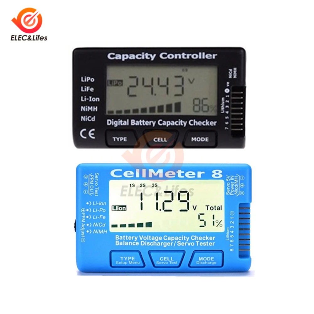 Цифровой измеритель емкости аккумулятора CellMeter7 тестер для литий-ионных и