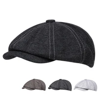 2021 new mens casual newsboy hat retro hat casual breathable winter comfortable beret unisex universal octagonal hat