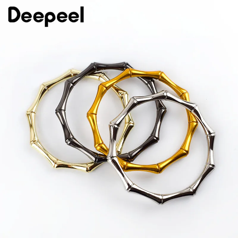 

2pairs=4pcs 9cm Bamboo Metal Bags Handles Fashion Bag Under The Frame Purse Close Clasp Hardware Handbag Sewing Accessory F1-67