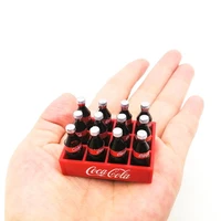 1 set 12pcs mini coke drinks dollhouse miniature food doll play kitchen toy accessories for rc cars