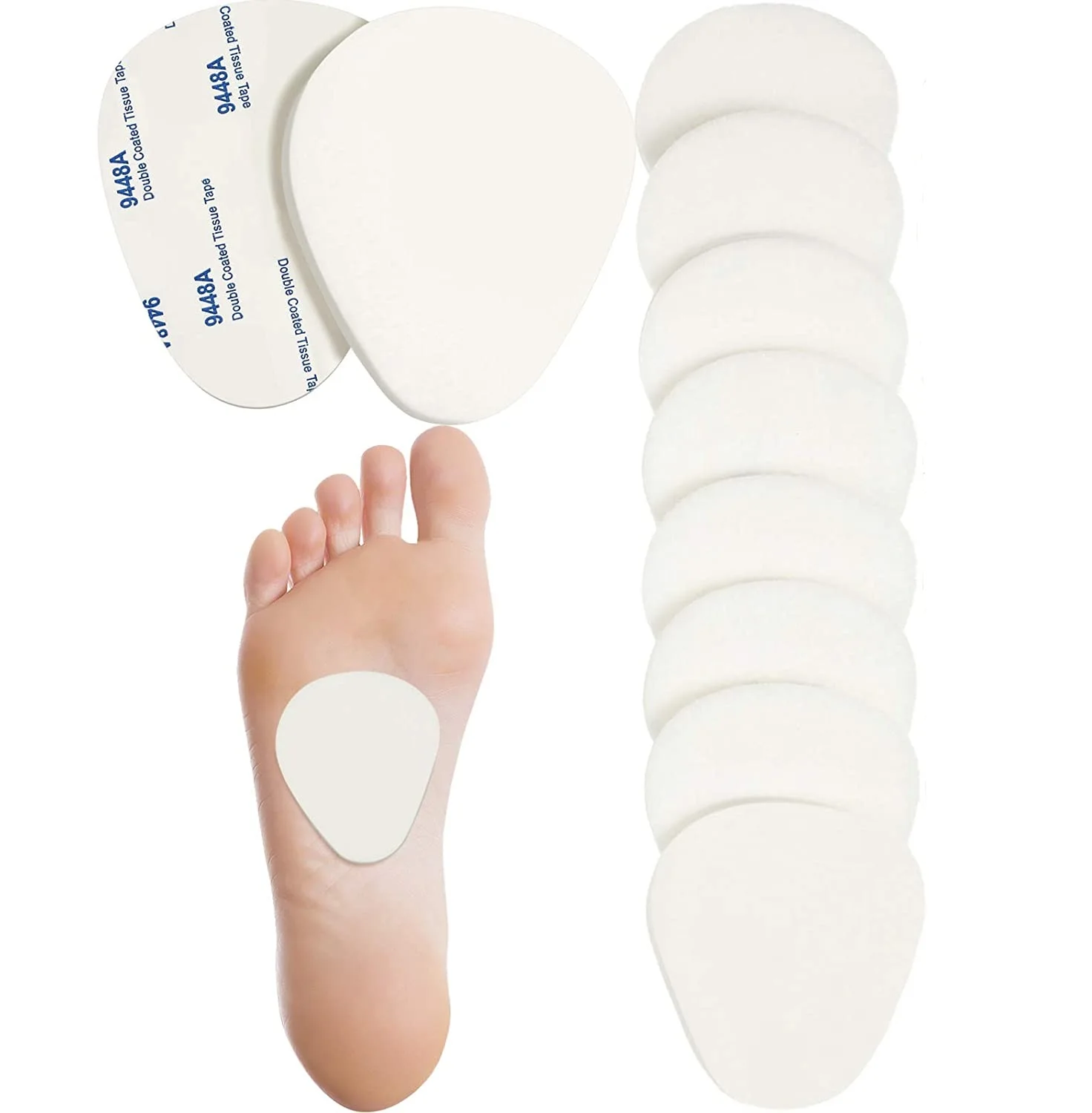 12 штук в геленочно пучковую фетровые подушечки с вкладышами мяч для пилки ног