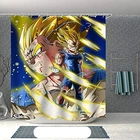 Занавеска для душа из Водонепроницаемая занавеска для ванной полиэстера, водонепроницаемая, с 3D-принтом аниме