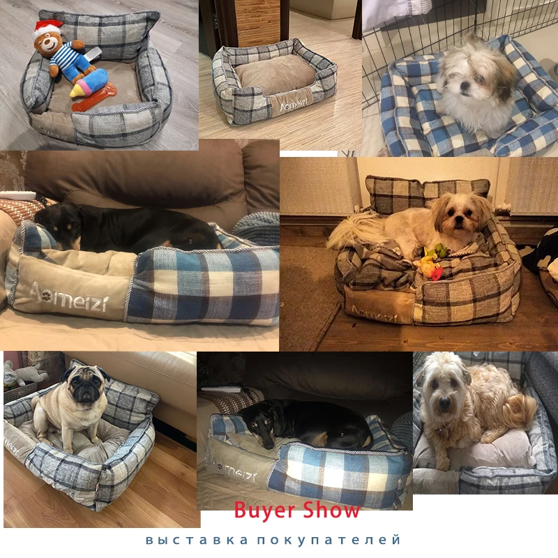 

Pet Dog Bed Warm Removable Soft Pet Bed For Dogs Washable House Sofa Mats Sleeping Beds And Houses Medium Big Dog Bed