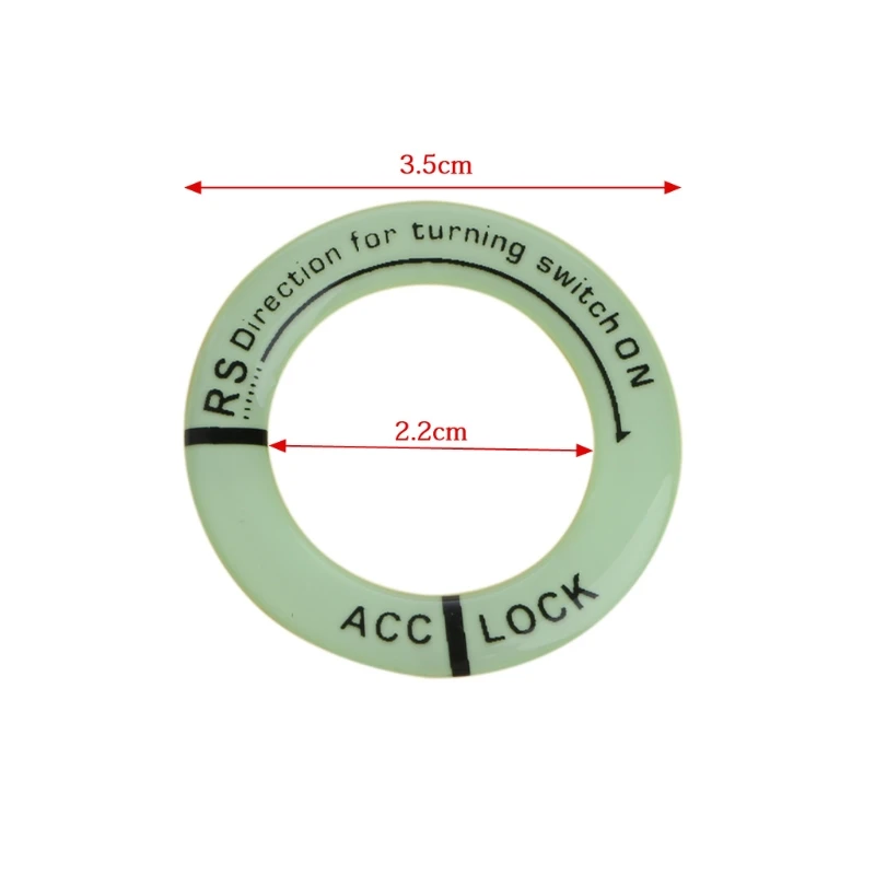 Светящийся Автомобильный ключ кольцо Отверстие наклейка Lumunous зажигание