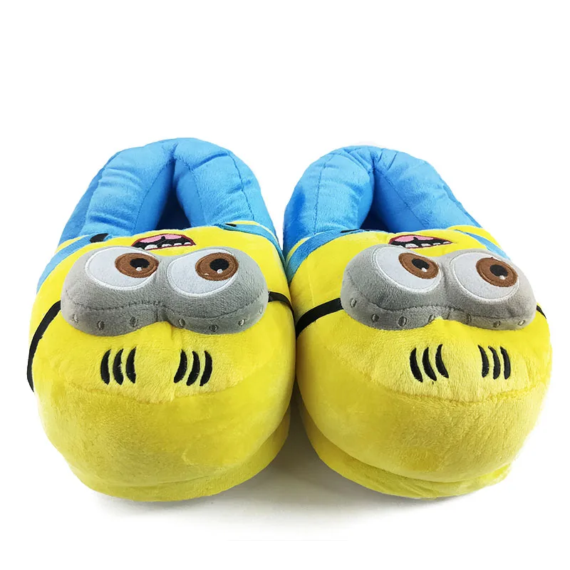 Minions B 28 см; серия аниме; Плюшевые тапочки; Bulbasaur Charmander; зимняя теплая Домашняя обувь для взрослых - Цвет: Minions B