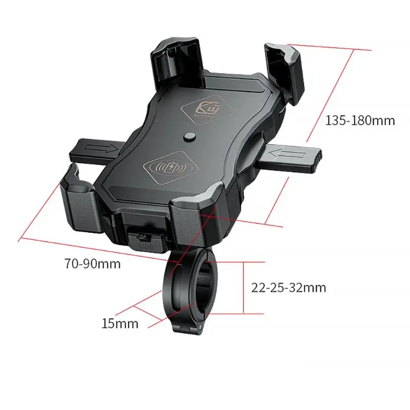waterproof 12v motorcycle qc3 0 usb 15w qi wireless charger mount holder stand for iphone cellphone tablet gps free global shipping