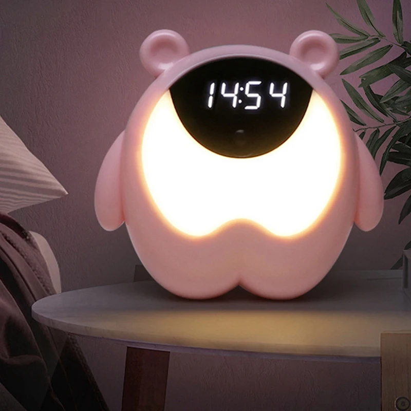 Bedside Alarm Clock With RGB Night Light Wake Up Lights Motion Sensor Lamp For Kids Baby&ampChildren Bedroom Decor | Дом и сад