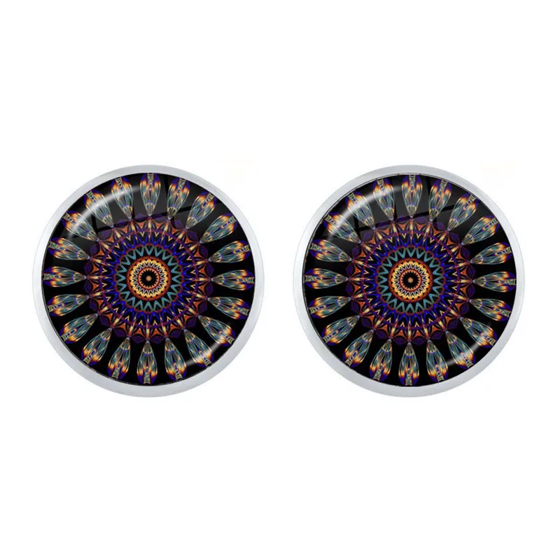 Новое модное платье с цветочным узором и серьги деревом жизни Ом Йога чакра