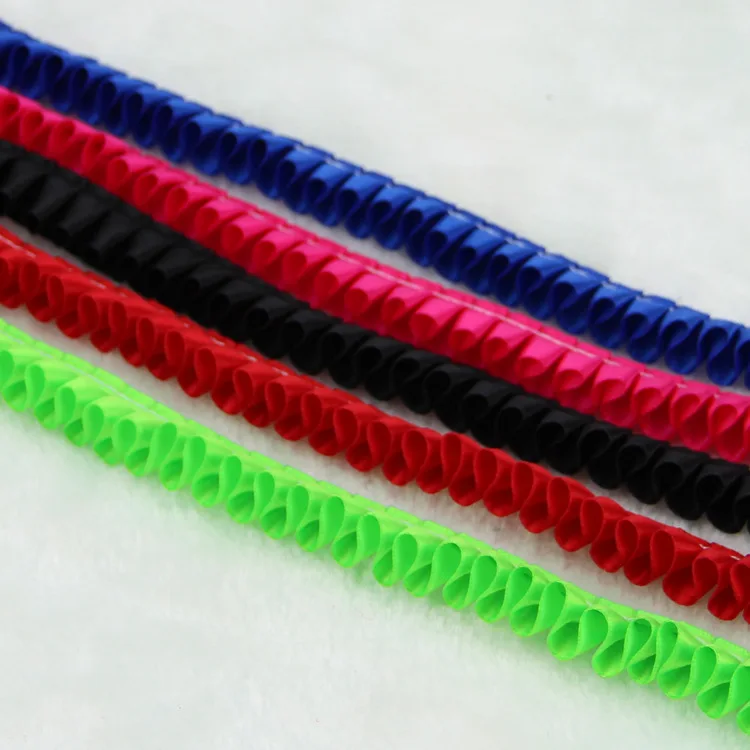 5 ярдов/партия 1 см шифоновая лента плиссированная кружевная отделка лоскутный