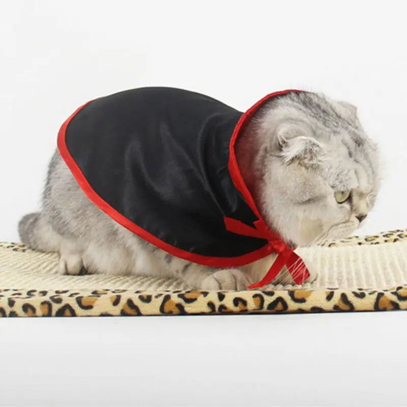 Кота собаки любимчика на Рождество и Хеллоуин Костюмы комплекты пальто с черным