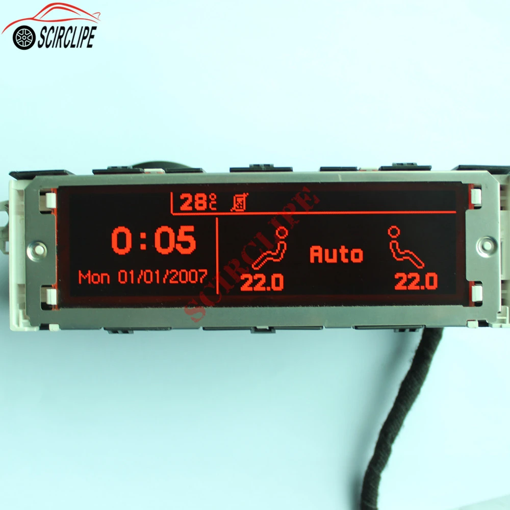 Красный экран с поддержкой USB и Bluetooth двухзонный дисплей для кондиционера монитор