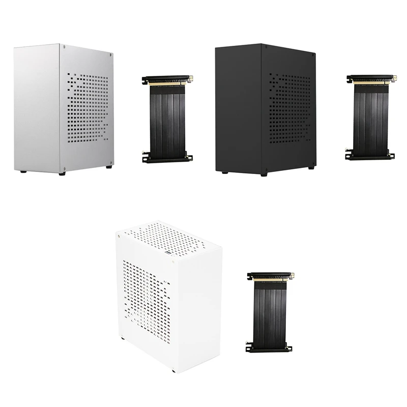 

A07 Mini ITX Computer Case Chassis HTPC Host Case USB3.0 ITX Enclosure with Graphics Card Extension Cable