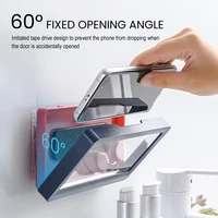 waterproof case phone holder wall mounted all covered mobile shelves self adhesive shower sealing storage accessories bathroom