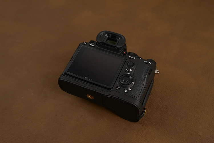 AYdgcam ручной работы из натуральной кожи чехол для камеры половина сумка для sony A7R4 A7 IV A7 Mark IV Ретро винтажный нижний чехол