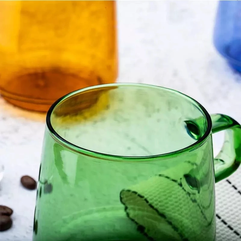 300 мл стеклянная чашка с двойными стенками кофейная кружка цветная термостойкая
