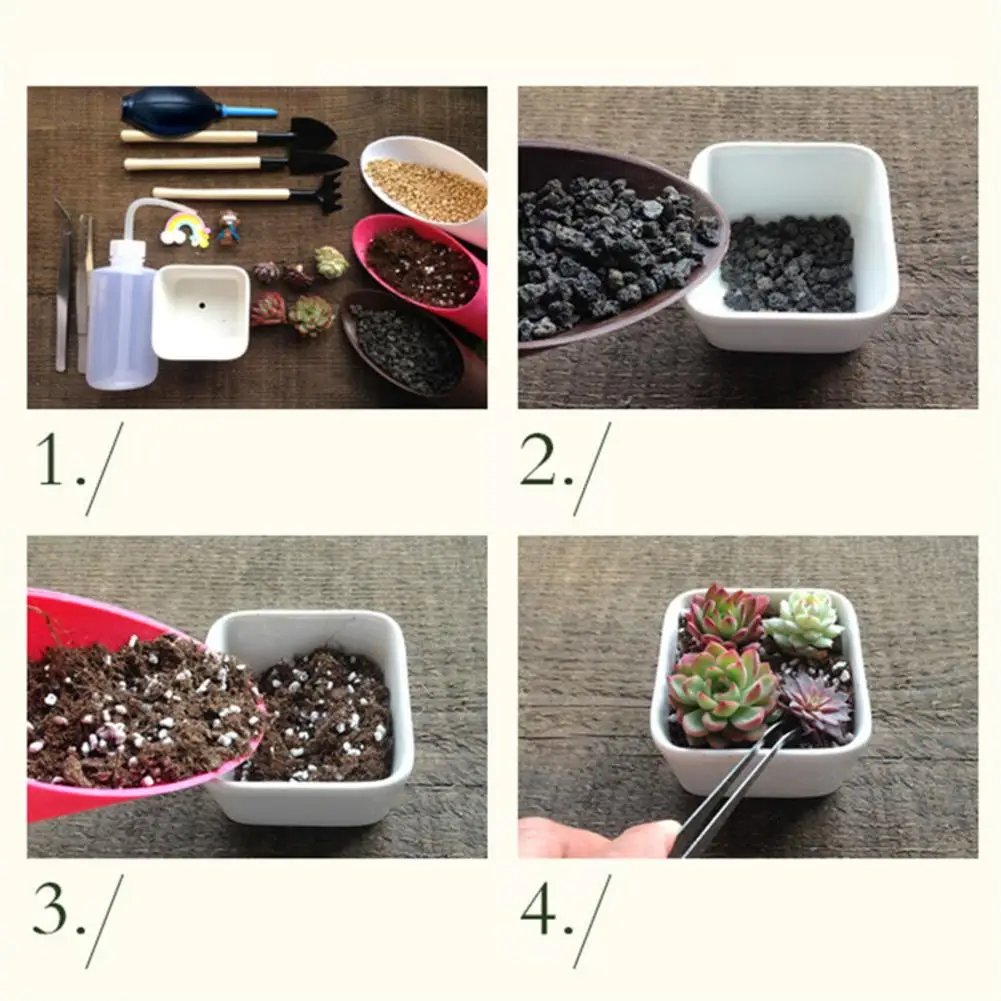 3 шт./компл. садовые аксессуары мини лопатка борона цветочный горшок лопаты для