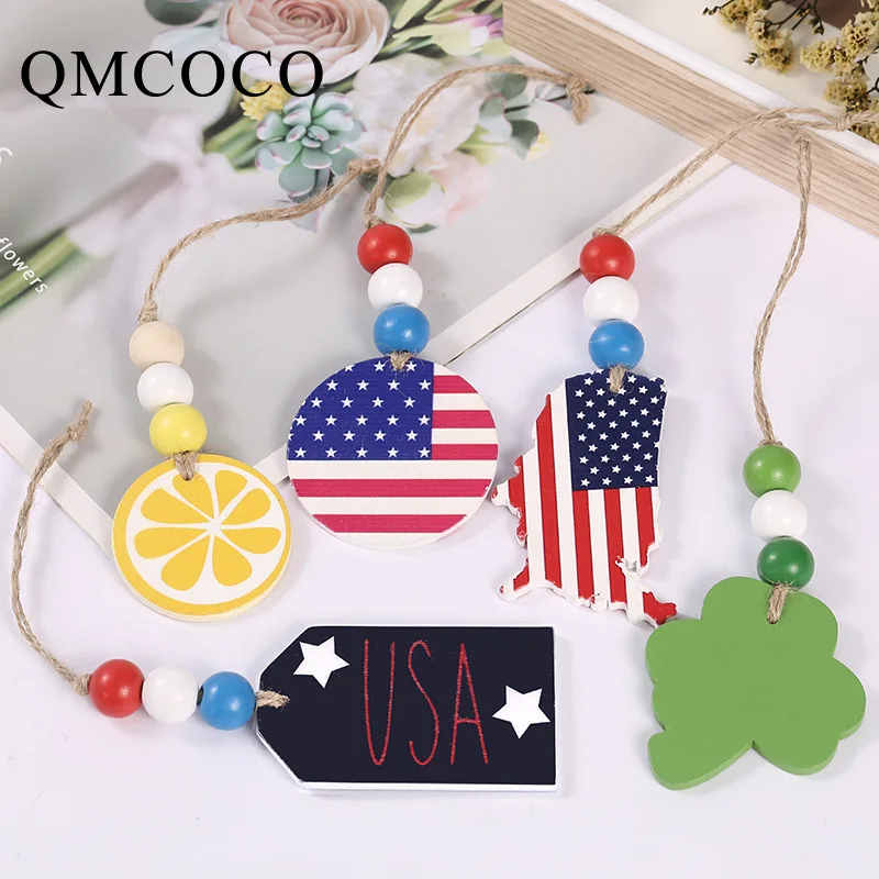 

5Pcs/Set Lemon Slice Four Leaf Clover Pendant Beads String Festival Creative Fashion Handmade Custom Party Home Decoration Boho