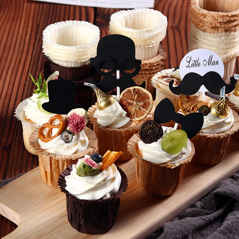 

30PC Paper Cake Cupcake Liner Baking Muffin Box Cup Case Party Tray Cake Mold Decorating Tools Baking Cup For Wedding Party