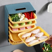 kitchen storage multi layer dish tray wall mounted side dish stackable fruit display storage plate hot pot serving tray